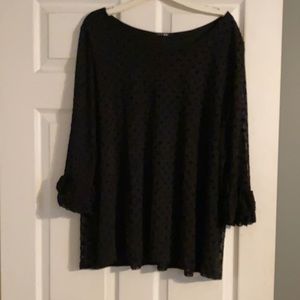 Women’s black dot top 2X